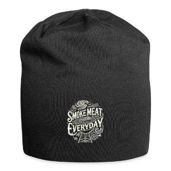 Täglich Fleisch räuchern - Jersey-Beanie - Schwarz - Vorne