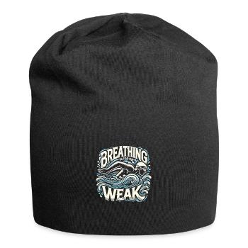 Atmen ist für die Schwachen - Jersey-Beanie - Schwarz - Vorne