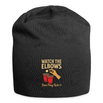 The Elbows beobachten - Jersey-Beanie - Schwarz - Vorne
