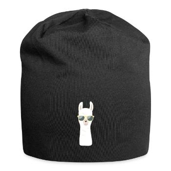 Lama lunettes de soleil été cadeau de tendance plage - Bonnet en jersey - noir - Devant