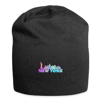 New York - Jersey-Beanie - Schwarz - Vorne