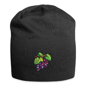Weintrauben Symbol - Jersey-Beanie - Schwarz - Vorne