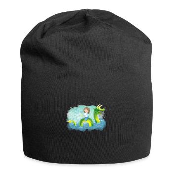 Mädchen Drachen reiten - Jersey-Beanie - Schwarz - Vorne