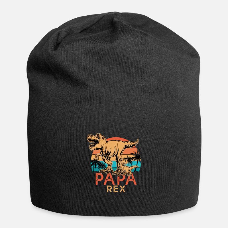 Cadeau papa t rex - Bonnet en jersey - noir