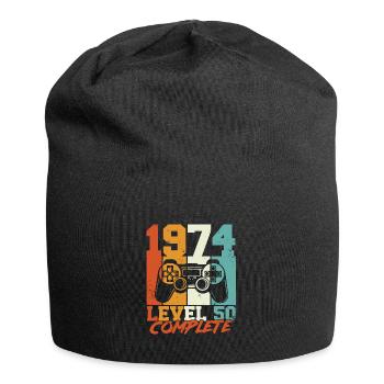 50 Geburtstag 50 Jahre Gamer Level 50 Complete - Jersey-Beanie - Schwarz - Vorne