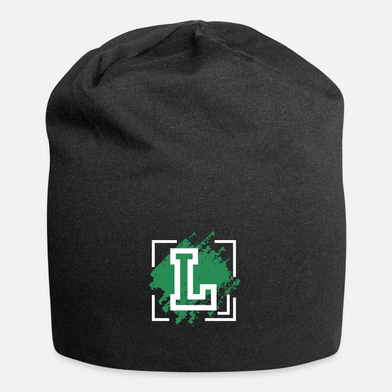 Lettre [L] Graffiti - Bonnet en jersey - noir