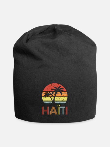 Haiti - Jersey-Beanie - Schwarz