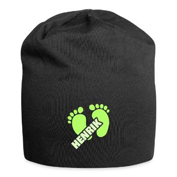 Geburt Henrik - Jersey-Beanie - Schwarz - Vorne