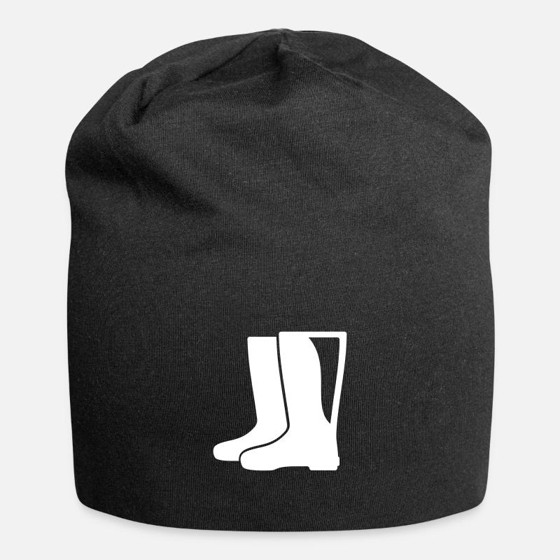 Stiefel - Jersey-Beanie - Schwarz