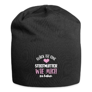 Glück Ist Eine Stiefmutter Wie Mich Zu Haben - Jersey-Beanie - Schwarz - Vorne