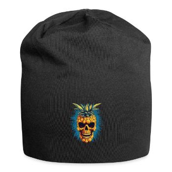 Horror Totenkopf Ananas - Happy Halloween - Jersey-Beanie - Schwarz - Vorne