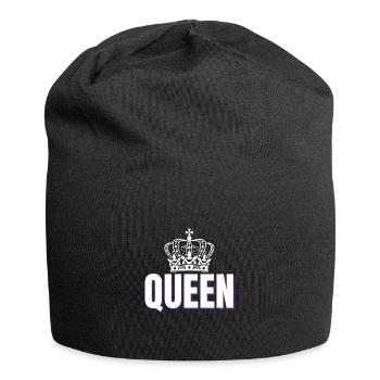Queen Partnershirt Queen King Krone - Jersey-Beanie - Schwarz - Vorne