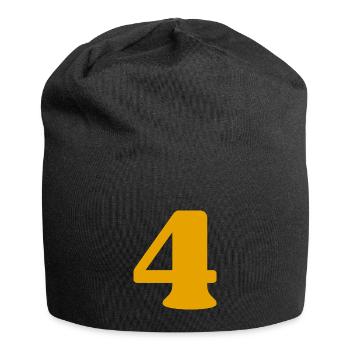 4 - Jersey-Beanie - Schwarz - Vorne