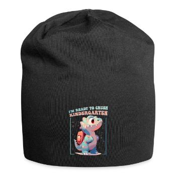 Rawr T Rex Dinosaur Kids - Ich bin bereit zu zerquetschen - Jersey-Beanie - Schwarz - Vorne