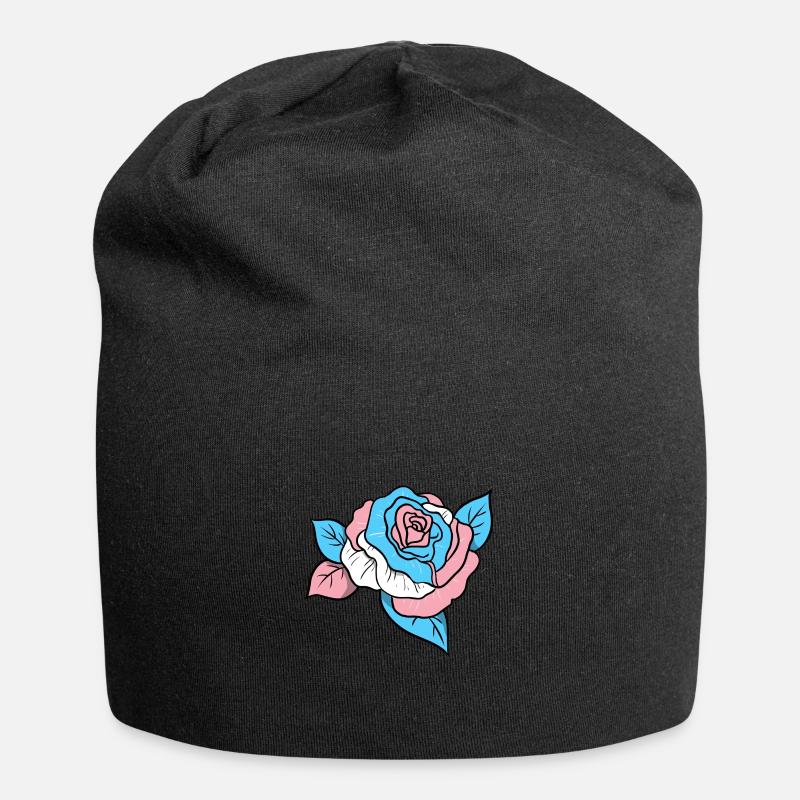 Trans Pride Rose - Bonnet en jersey - noir