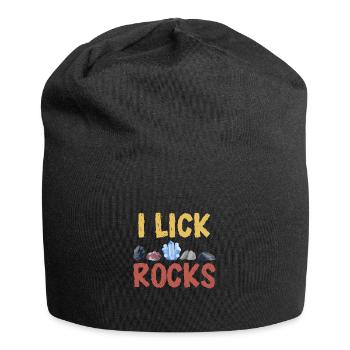 Ich lecke Felsen - Jersey-Beanie - Schwarz - Vorne