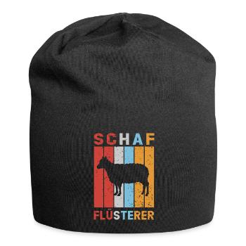 Schaf Flüsterer Schafe Schafbock Lamm Schäfer - Jersey-Beanie - Schwarz - Vorne