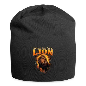 lion, tête de lion, fort, sauvage, fierté, courageux, royal, - Bonnet en jersey - noir - Devant