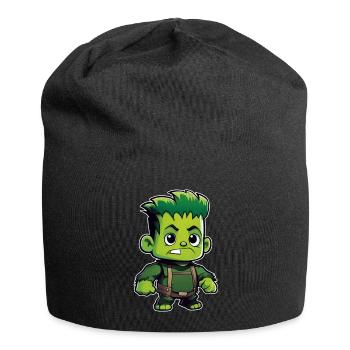 Cute green monster - Jersey Beanie - black - Front