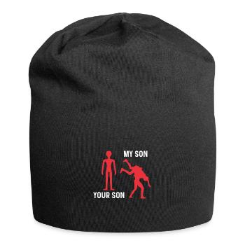 Dein Sohn Mein Sohn - Jersey-Beanie - Schwarz - Vorne