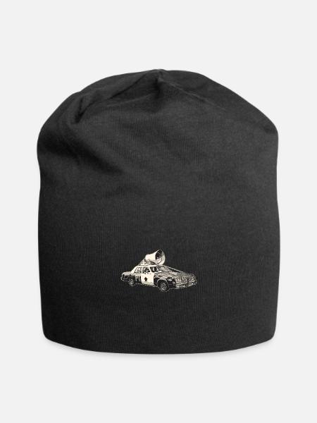 bleu mobile - Bonnet en jersey - noir