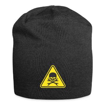 SKULL WAR HELM SCHLÜSSEL WERKZEUG LOGO - Jersey-Beanie - Anthrazit - Vorne