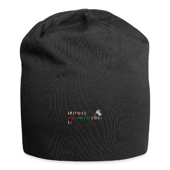 Code de la caféine Code du café - Bonnet en jersey - noir - Devant