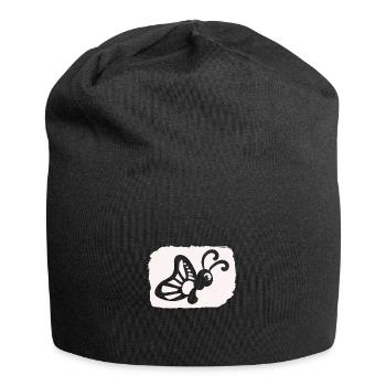 lustiger Schmetterling - Naturschutz Umwelt Klima - Jersey-Beanie - Schwarz - Vorne