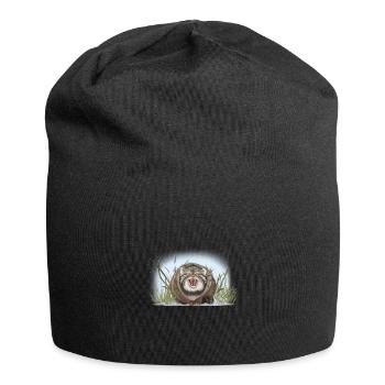 Manul n’aime pas caresser - Bonnet en jersey - noir - Devant