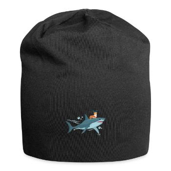 Aquadog Corgi - König der Meere - Jersey-Beanie - Schwarz - Vorne