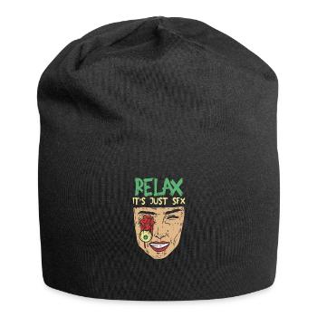 Make-Up Artist Schminken Make Up Spruch - Jersey-Beanie - Schwarz - Vorne