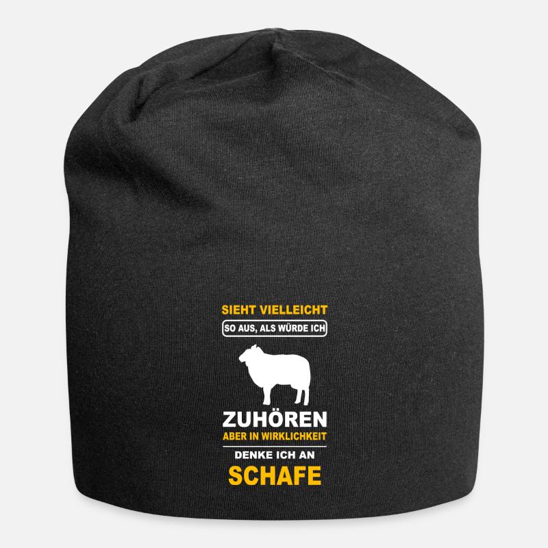Schaf Schafe Hirte Schäfer Schafbesitzer Geschenk - Jersey-Beanie - Schwarz