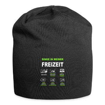 Garten Gärtner Gartenbau Gartenarbeit Blumen Natur - Jersey-Beanie - Schwarz - Vorne