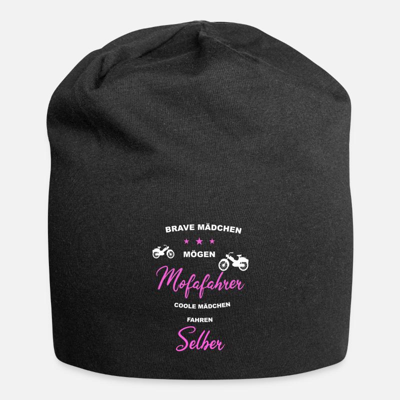 Mofa Moped Mofafahrer Mopedfahrer Mopeds Mokick - Jersey-Beanie - Schwarz