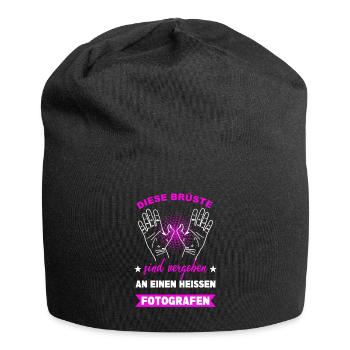 Fotografie Fotografieren Kamera Fotograf Spruch - Jersey-Beanie - Schwarz - Vorne