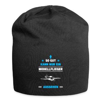 Modellflug Pilot Modellbau Flugzeug Modellbauer - Jersey-Beanie - Schwarz - Vorne