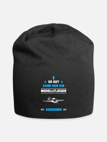 Modellflug Pilot Modellbau Flugzeug Modellbauer - Jersey-Beanie - Schwarz