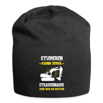 Straßenbau Strassenbauer Bauarbeiter Straßenbauer - Jersey-Beanie - Schwarz - Vorne