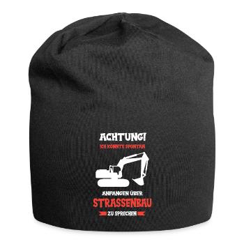Straßenbau Strassenbauer Bauarbeiter Straßenbauer - Jersey-Beanie - Schwarz - Vorne