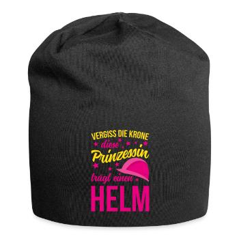 Krone prinzessin helm Geschenk Gerüstbauer Beruf - Jersey-Beanie - Schwarz - Vorne