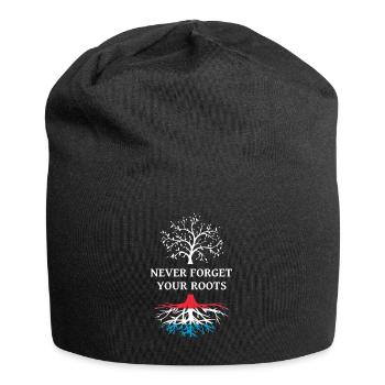 Luxemburg Wurzeln - Jersey-Beanie - Schwarz - Vorne