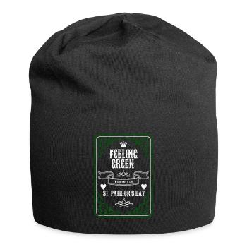 Feelin' Green with Envy le jour de la Saint-Patrick - Bonnet en jersey - noir - Devant