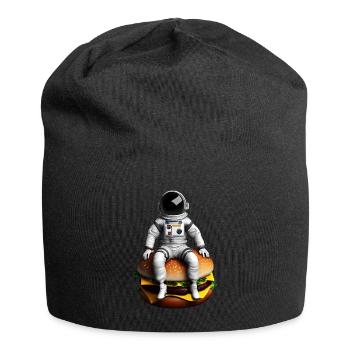 Astronaute spatial Cheeseburger - Bonnet en jersey - noir - Devant