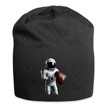 Touchdown im Weltall - Jersey-Beanie - Schwarz - Vorne
