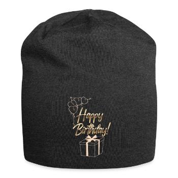 Bon anniversaire - Bonnet en jersey - charbon - Devant