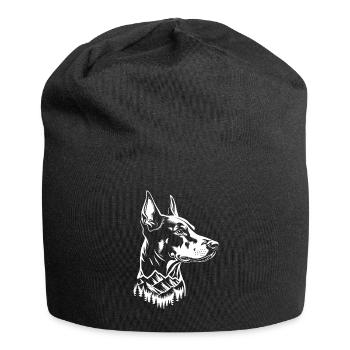 Doberman Dog Mountain - Jersey Beanie - black - Front