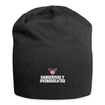Dangerously overqualified - Jersey Beanie - black - Front