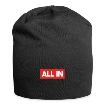 ALL IN ® | RED EDITION | FIRST DROP - Jersey Beanie - black - Front