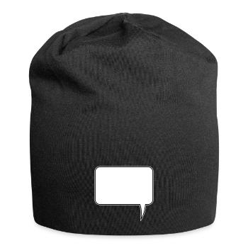 Conception rectangulaire de bulle de dialogue - Bonnet en jersey - noir - Devant