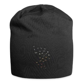 Rêve d'essaim d'oiseaux rétro battant cadeau vintage - Bonnet en jersey - noir - Devant